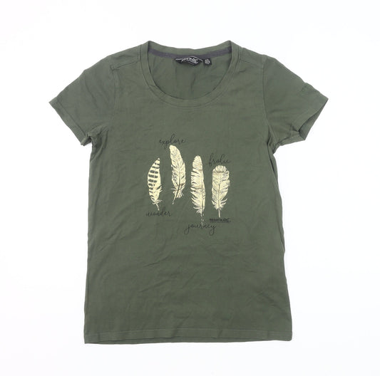 Regatta Women’s Green Cotton Graphic T-Shirt Size 10 Outdoor Casual