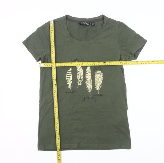 Regatta Women’s Green Cotton Graphic T-Shirt Size 10 Outdoor Casual