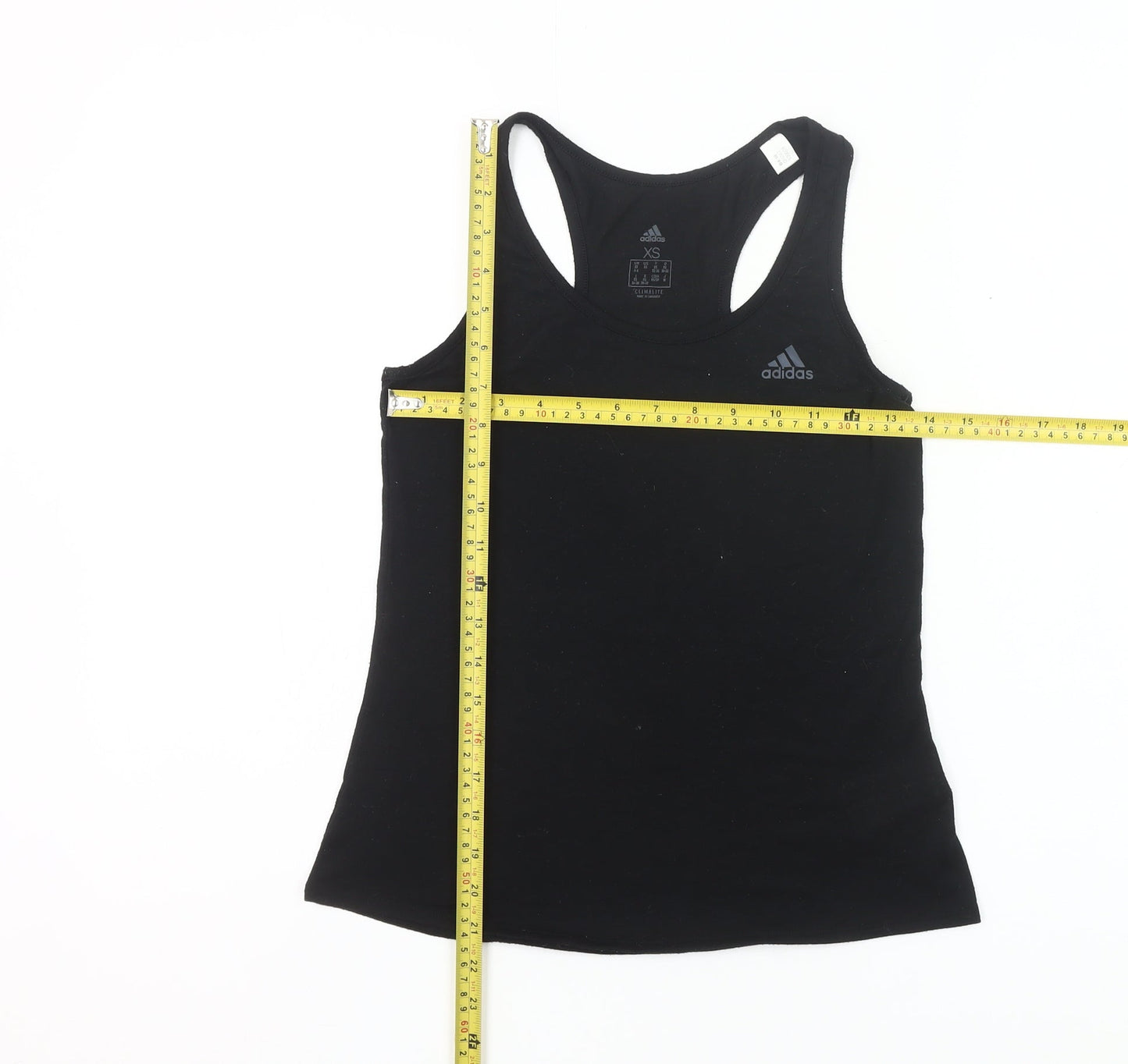 Adidas Womens Black XS Racerback Tank Top Climalite Gym Training