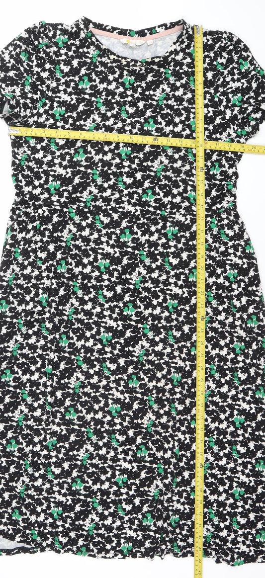 Boden Womens UK 12 Floral Shift Dress Multicoloured Knee Length