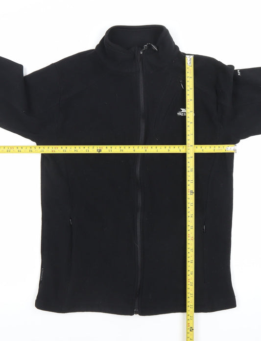 Trespass Womens Black Fleece Jacket UK 12 Medium Full Zip Outdoor