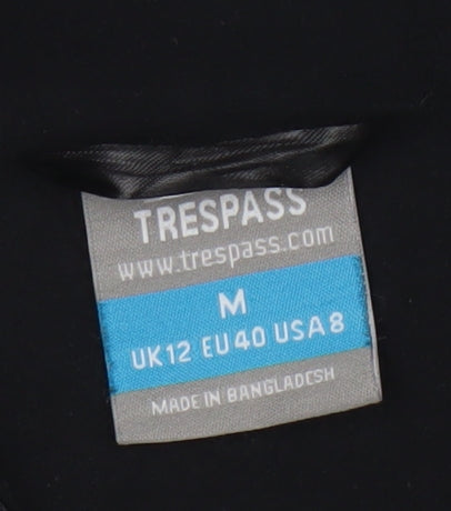 Trespass Womens Black Fleece Jacket UK 12 Medium Full Zip Outdoor