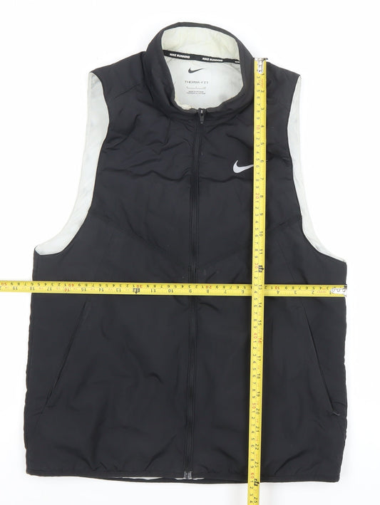 Nike Women Black S Therma-Fit Running Waistcoat Puffer Vest