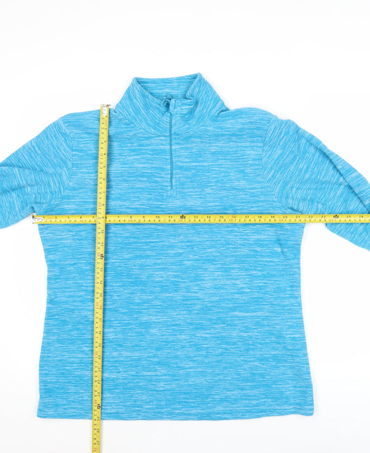 Mountain Warehouse Women Blue Size 16 Pullover 1/2 Zip Sweatshirt