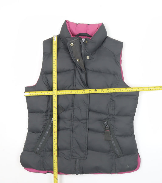 Joules Womens Grey Puffer Gilet Waistcoat Size 12 Regular Outdoor