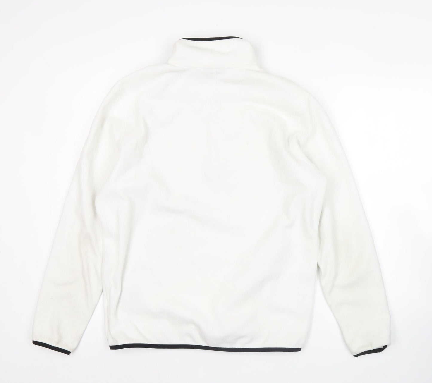 The North Face Men’s White Fleece Sweatshirt M 1/4 Zip Pullover