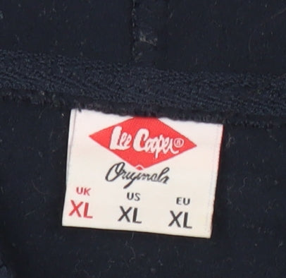 Lee Cooper Men’s Blue Pullover Hoodie XL Logo Regular Fit