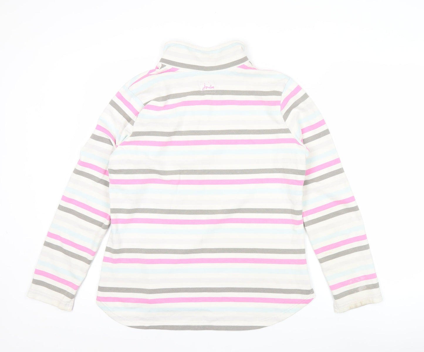 Joules Womens Multicoloured Striped 1/4 Zip Sweatshirt UK 14