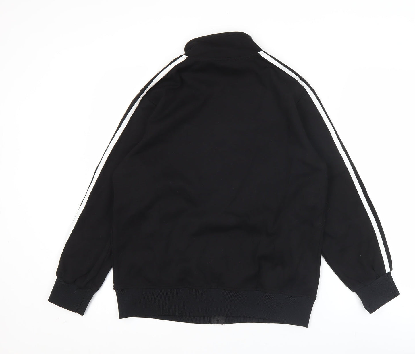Adidas Men’s Black Track Jacket Medium Full Zip 3-Stripes Sportswear