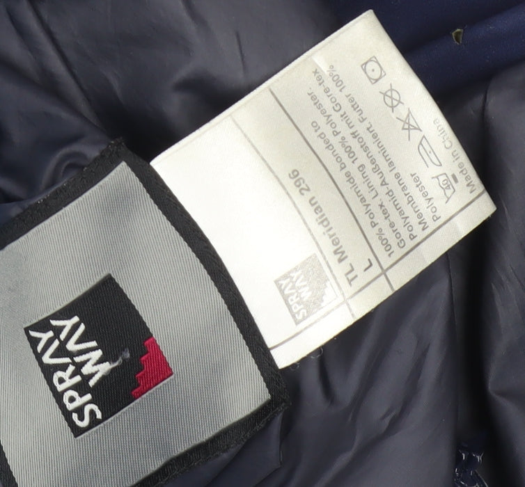 Sprayway Men’s Blue Waterproof Outdoor Jacket L Hiking Rain Coat