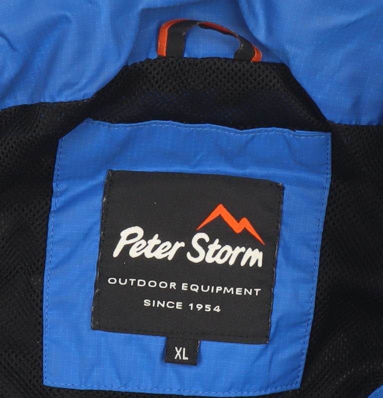 Peter Storm Men's Blue XL Waterproof Windbreaker Jacket