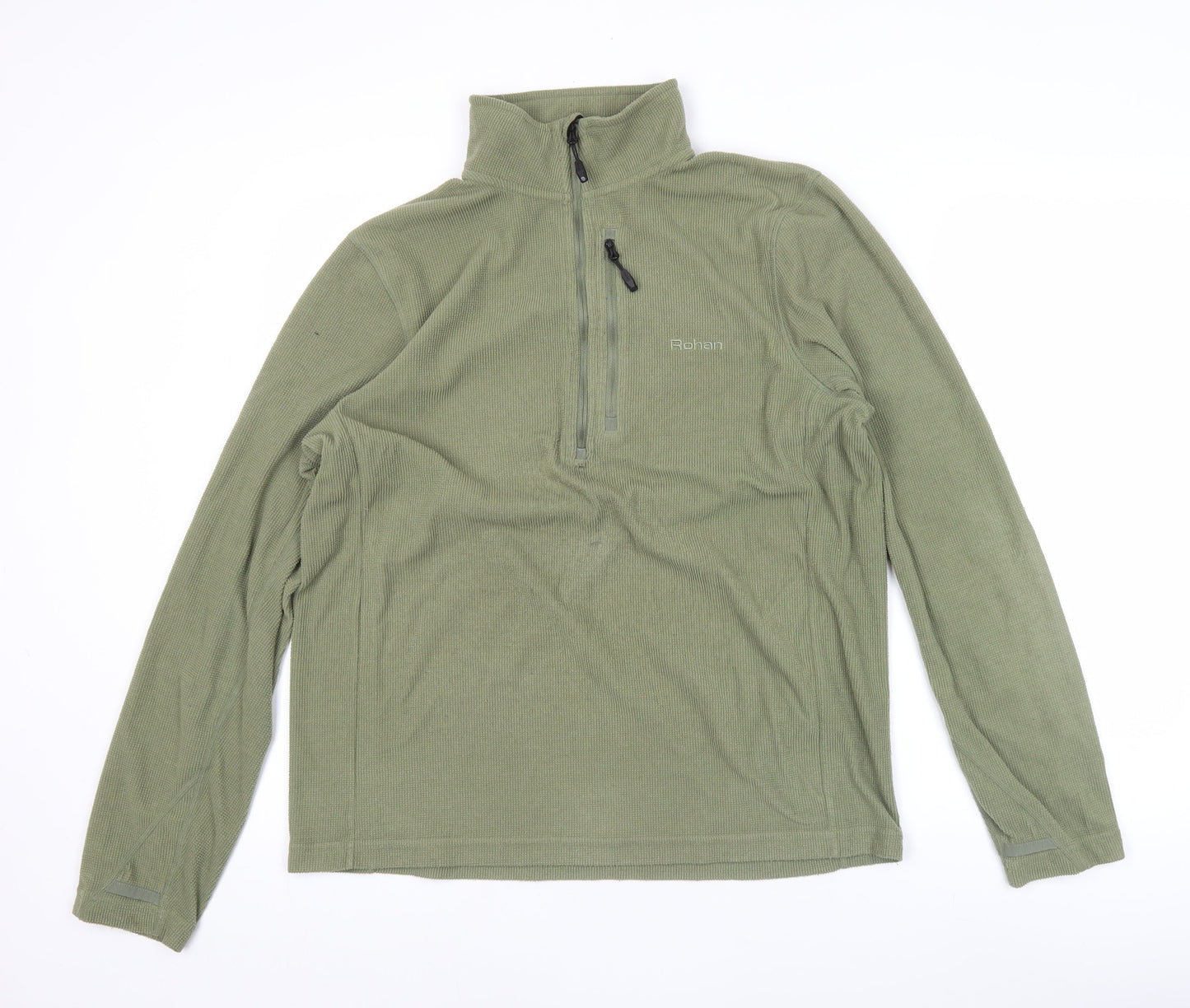 Rohan Mens Green M Fleece Pullover Sweatshirt 1/2 Zip Outdoor Hiking