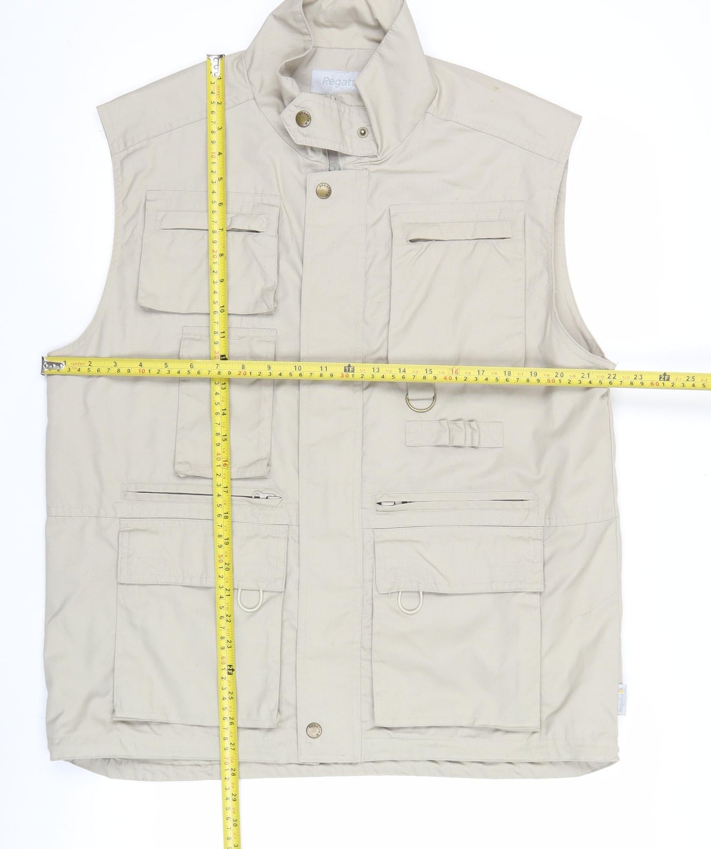 Regatta Men's Beige Waistcoat S 38in Outdoor Multi Pocket Bodywarmer