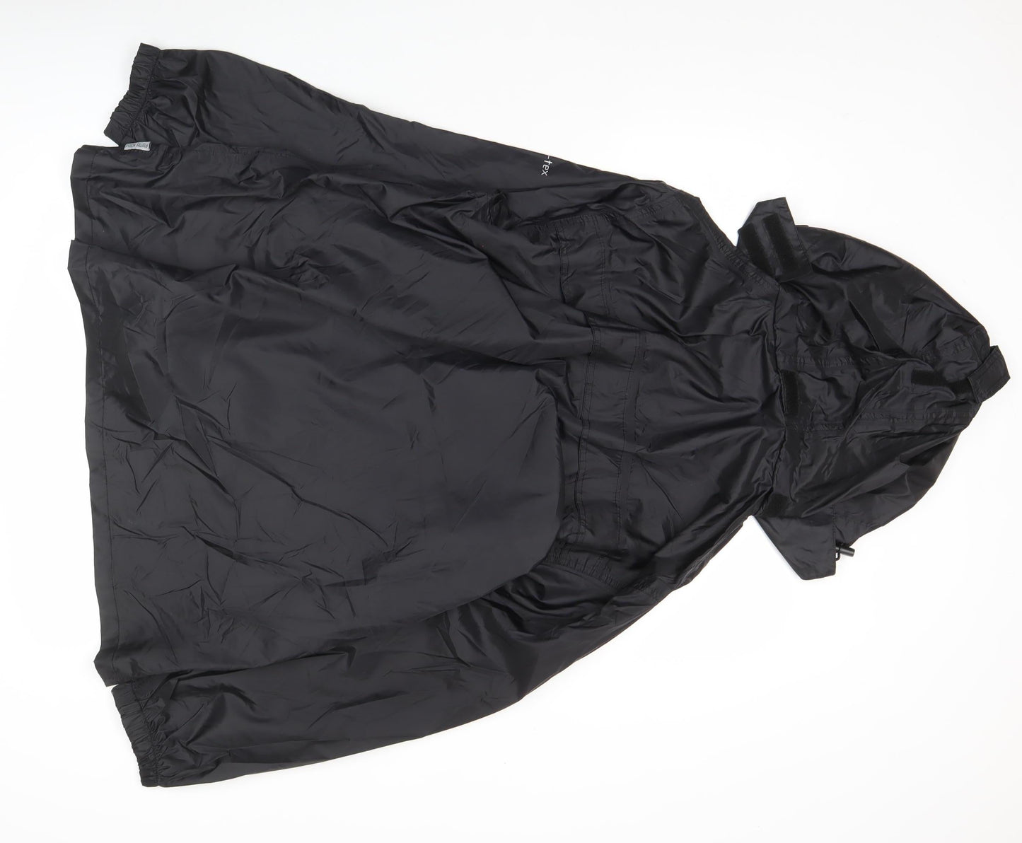 Trespass Mens Black L Rain Coat Waterproof Hooded Jacket