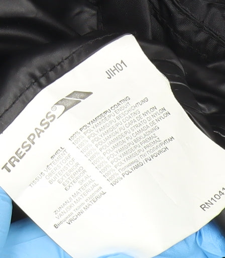 Trespass Mens Black L Rain Coat Waterproof Hooded Jacket