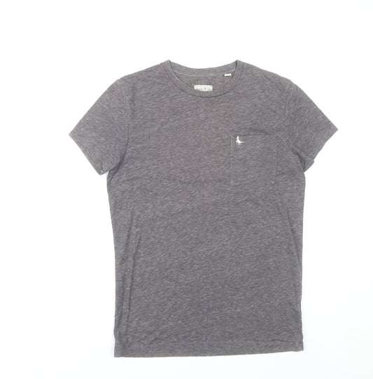 Jack Wills Mens Grey XS Crew Neck Short Sleeve Cotton Blend T-Shirt