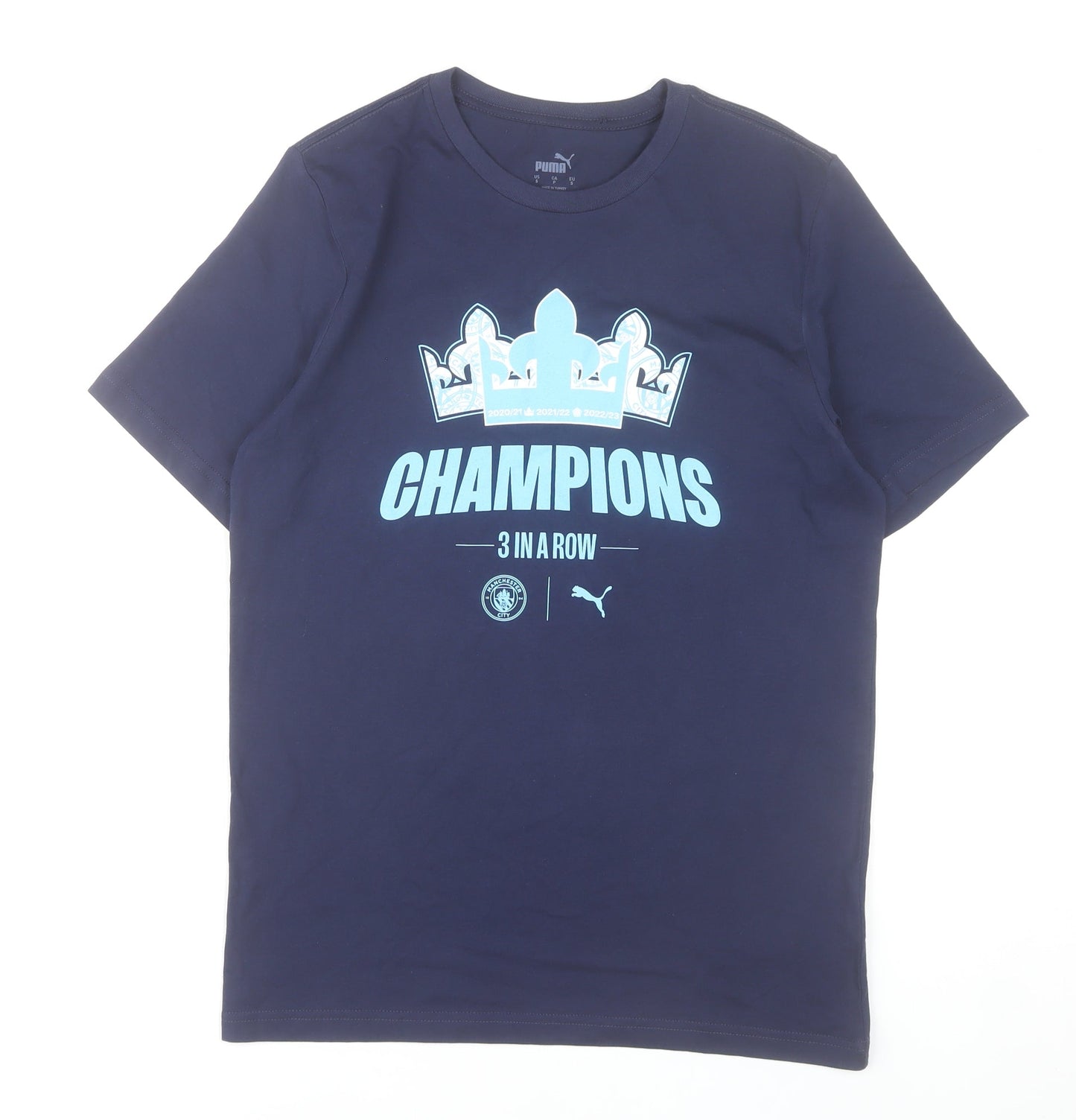 Puma Manchester City Men's Blue Small Champions Graphic T-Shirt