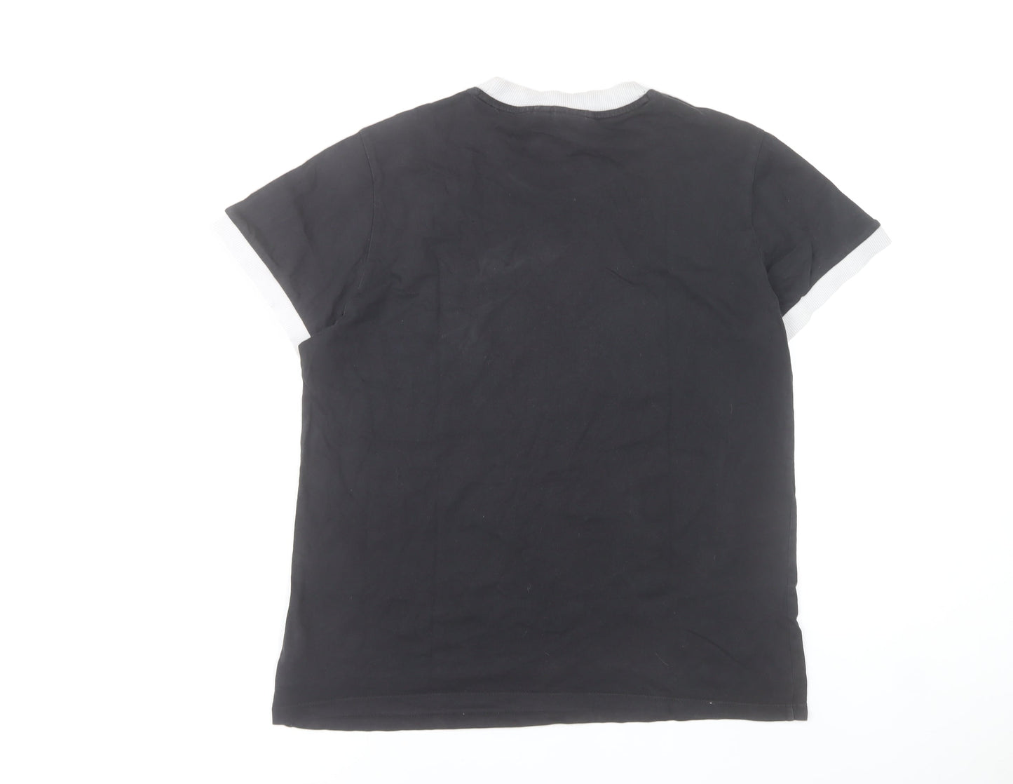 Adidas Womens Black Size 12 Cotton Crew Neck Short Sleeve T-Shirt