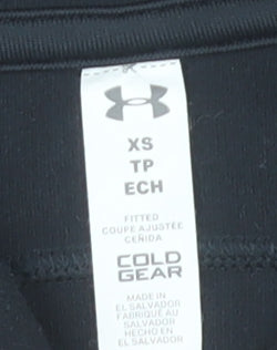 Under Armour Womens Black XS Pullover Hoodie ColdGear Fitted Activewear