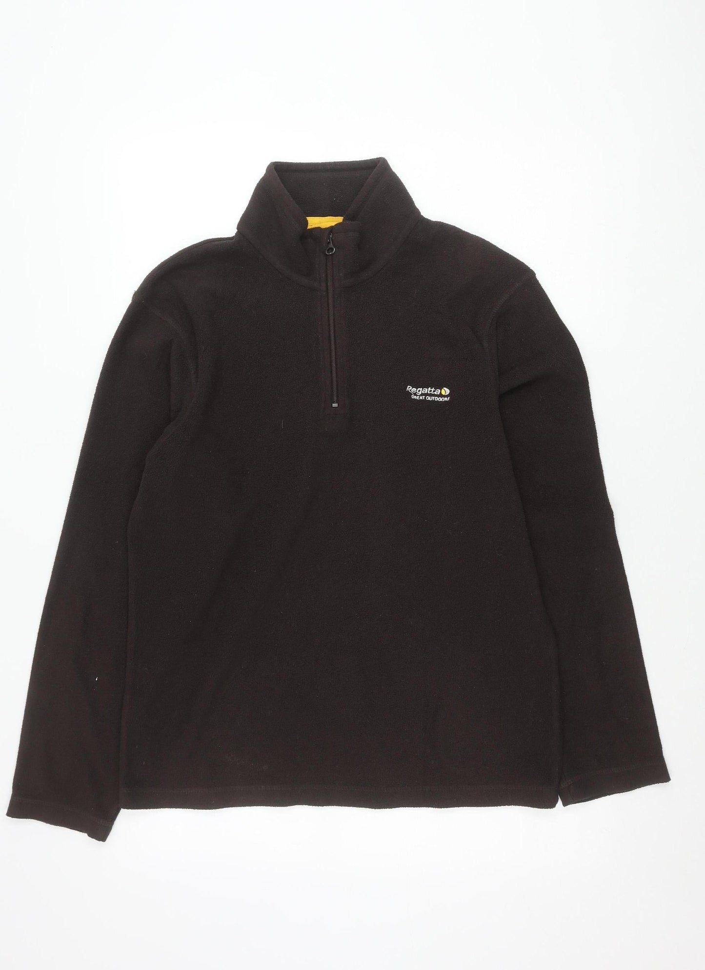 Regatta Mens Black Fleece Sweatshirt S Quarter Zip Outdoor Pullover