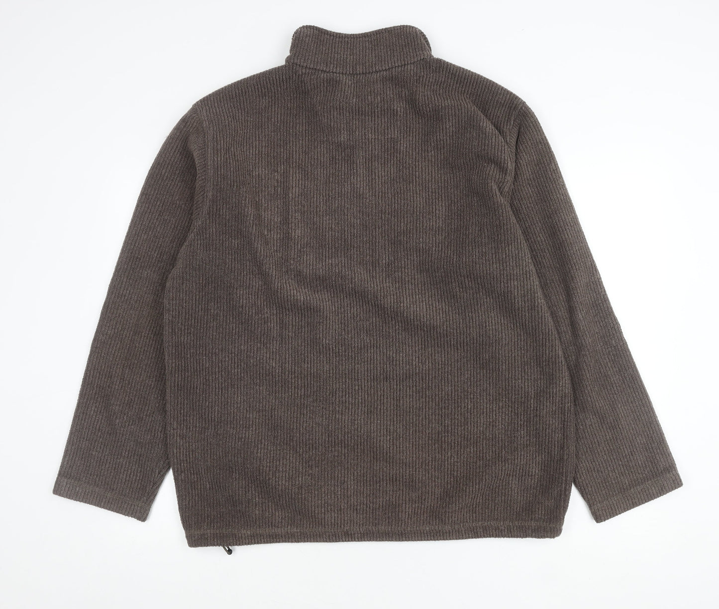 Hawkshead Men Brown L Knit 1/2 Zip Pullover Sweatshirt Hiking Outdoor