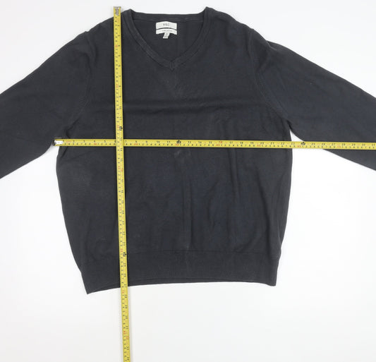 Marks and Spencer Men’s Grey 2XL V-Neck Cotton Jumper