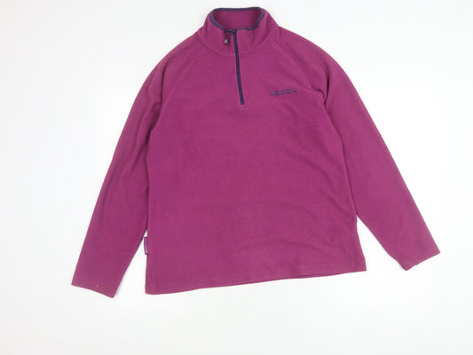 Mountain Warehouse Womens Purple Fleece Pullover UK14 1/4 Zip Sweatshirt
