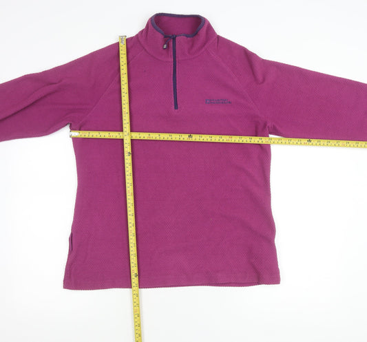Mountain Warehouse Womens Purple Fleece Pullover UK14 1/4 Zip Sweatshirt