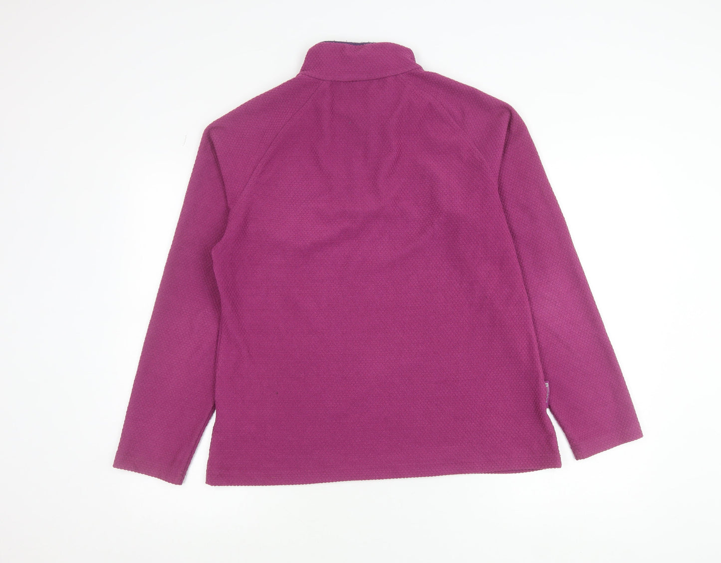 Mountain Warehouse Womens Purple Fleece Pullover UK14 1/4 Zip Sweatshirt