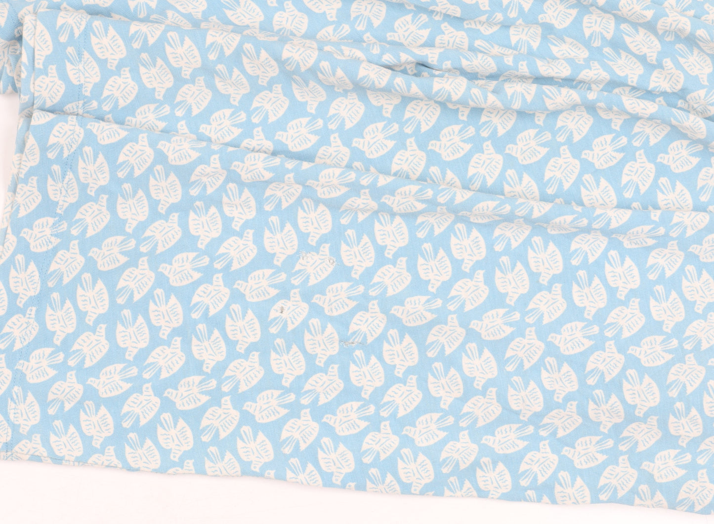Boden Women’s Blue Bird Print Sleeveless Cotton Blend Shift Dress UK 20