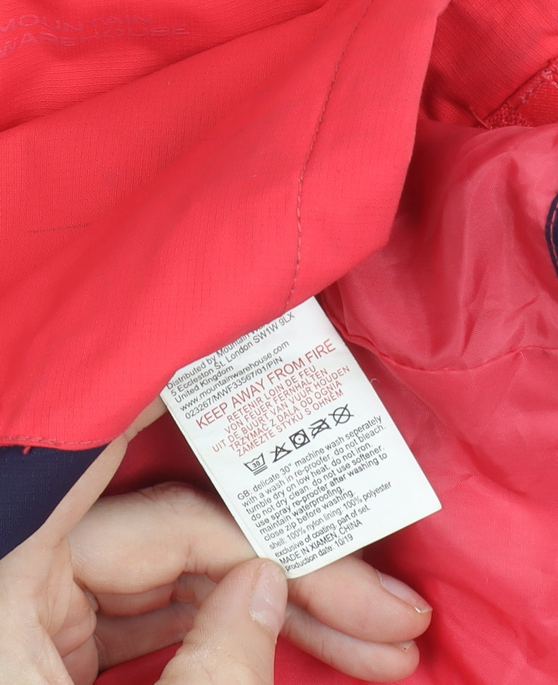 Mountain Warehouse Girls Pink 9-10 Years Waterproof Rain Coat Jacket