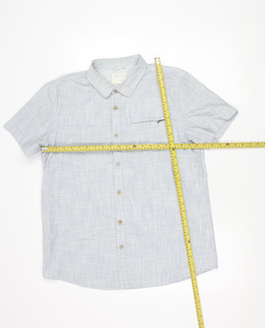 Mountain Warehouse Men's Blue L Large Short Sleeve Button-Up Shirt