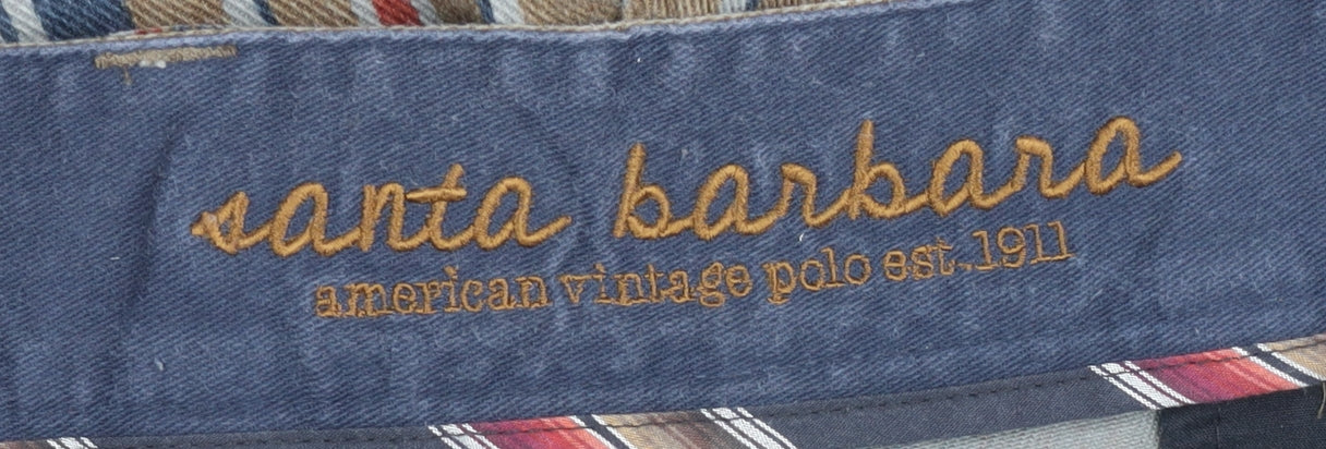 Santa Barbara Polo Club Men's Multicoloured Striped Chino Shorts Size 40