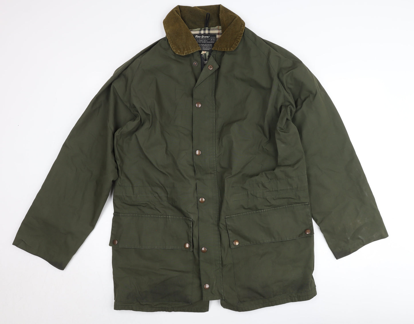 Peter Storm Men’s Green Mid-Length Waterproof Rain Coat Jacket M