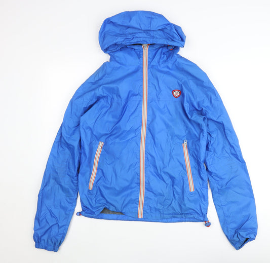 Superdry Men’s Blue Small Windbreaker Hooded Sports Jacket