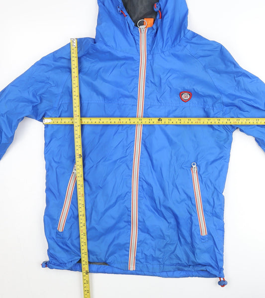 Superdry Men’s Blue Small Windbreaker Hooded Sports Jacket