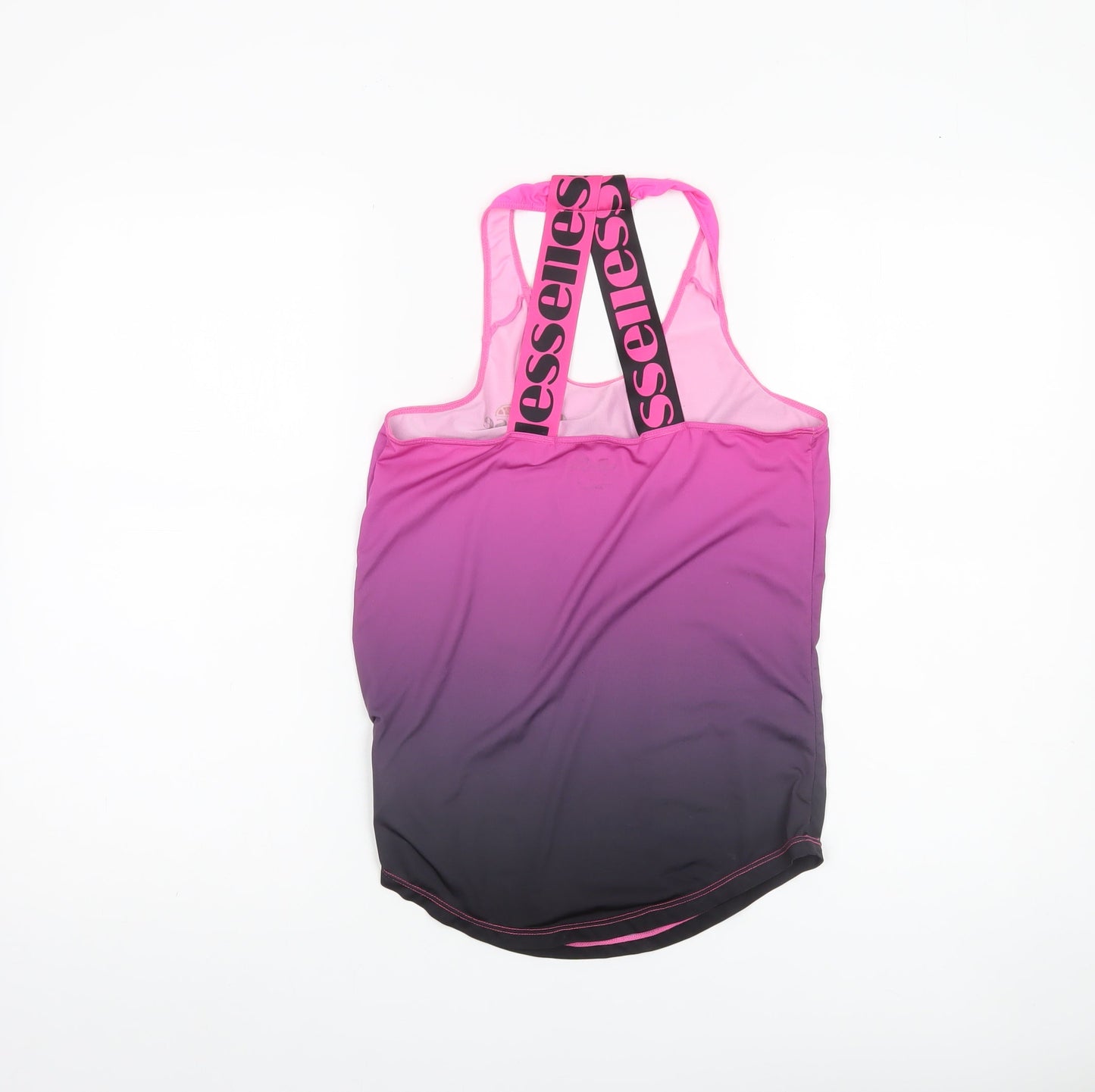 Ellesse Womens Pink Racerback Tank Top Size 8 Lightweight Gym Yoga