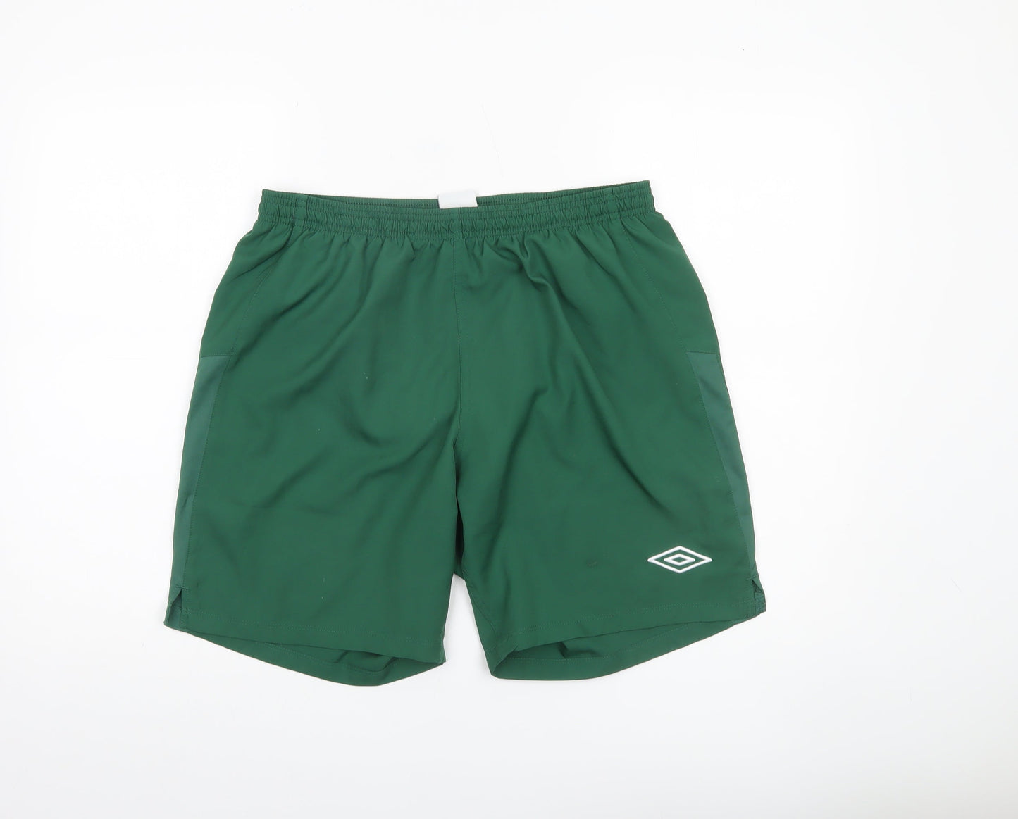 Umbro Men’s Green Swim Shorts L Elastic Waist Mesh Lined Quick Dry