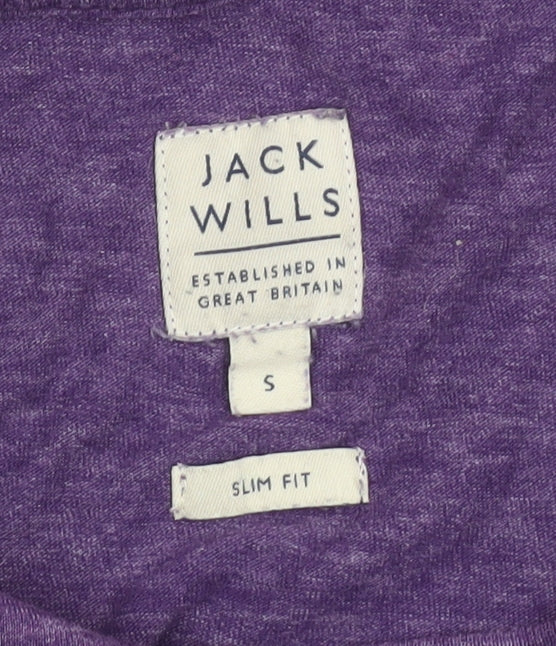 Jack Wills Men's Purple Slim Fit Crew Neck T-Shirt Size S