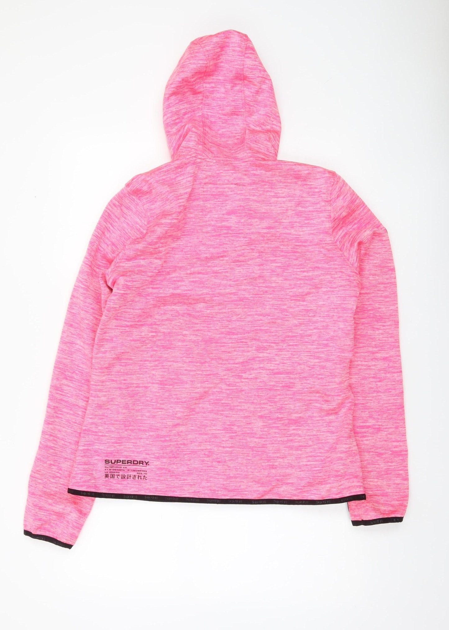 Superdry Womens Pink Full Zip Hoodie Jacket Size 12 Activewear
