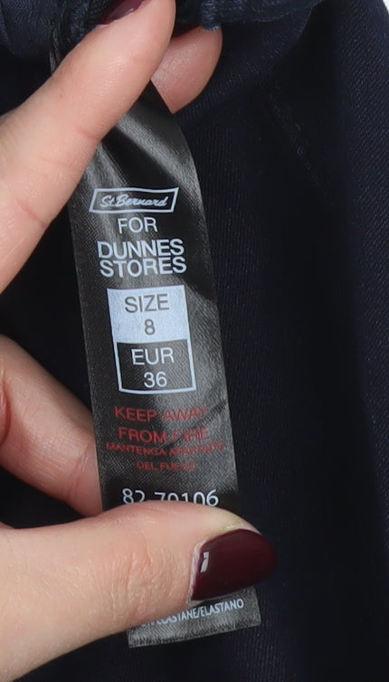 Additional view of Dunnes women’s blue skinny jeans, size UK 8 slim, fit denim