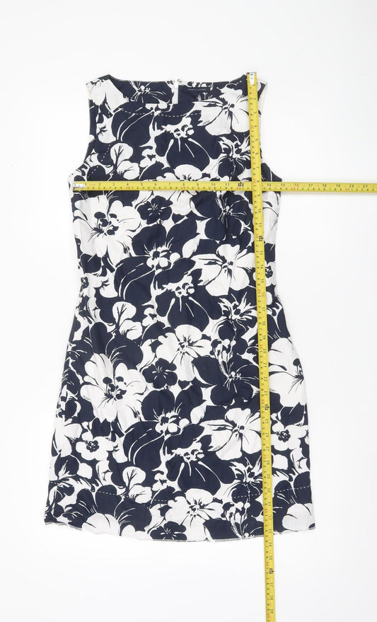 Tommy Hilfiger Women’s Black White Floral Sheath Dress Size 6
