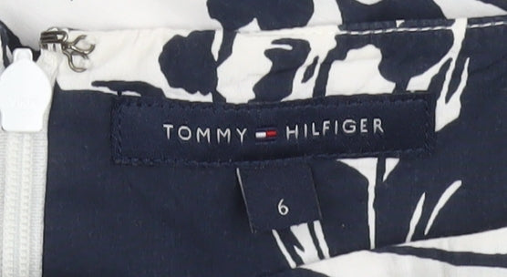 Tommy Hilfiger Women’s Black White Floral Sheath Dress Size 6