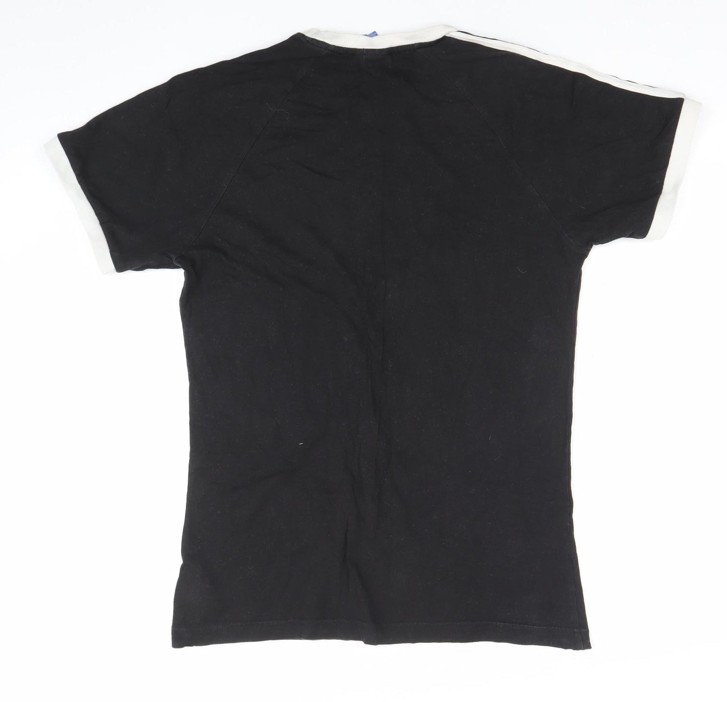 Adidas Men’s Black Medium Retro Cotton T-Shirt Short Sleeve