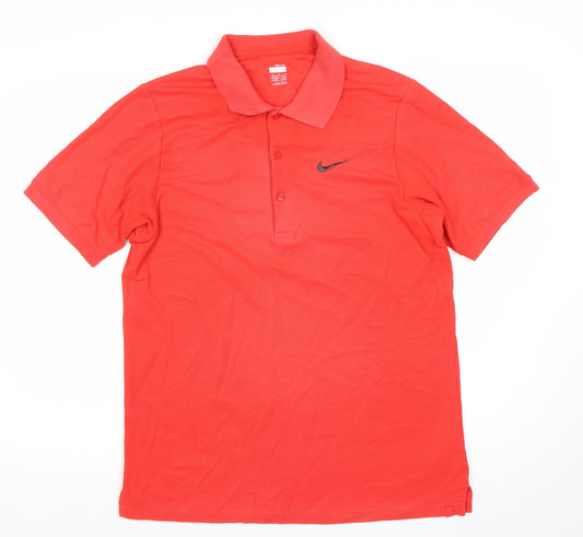 Nike Men's Red Polo Shirt M Regular Fit Sportswear Casual