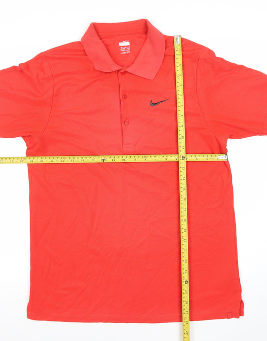Nike Men's Red Polo Shirt M Regular Fit Sportswear Casual