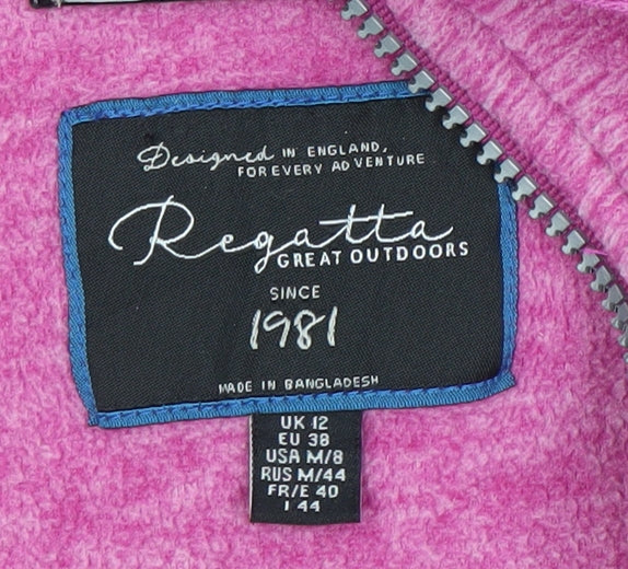 Regatta Women’s Pink Fleece Mid-Length Full Zip Jacket UK 12