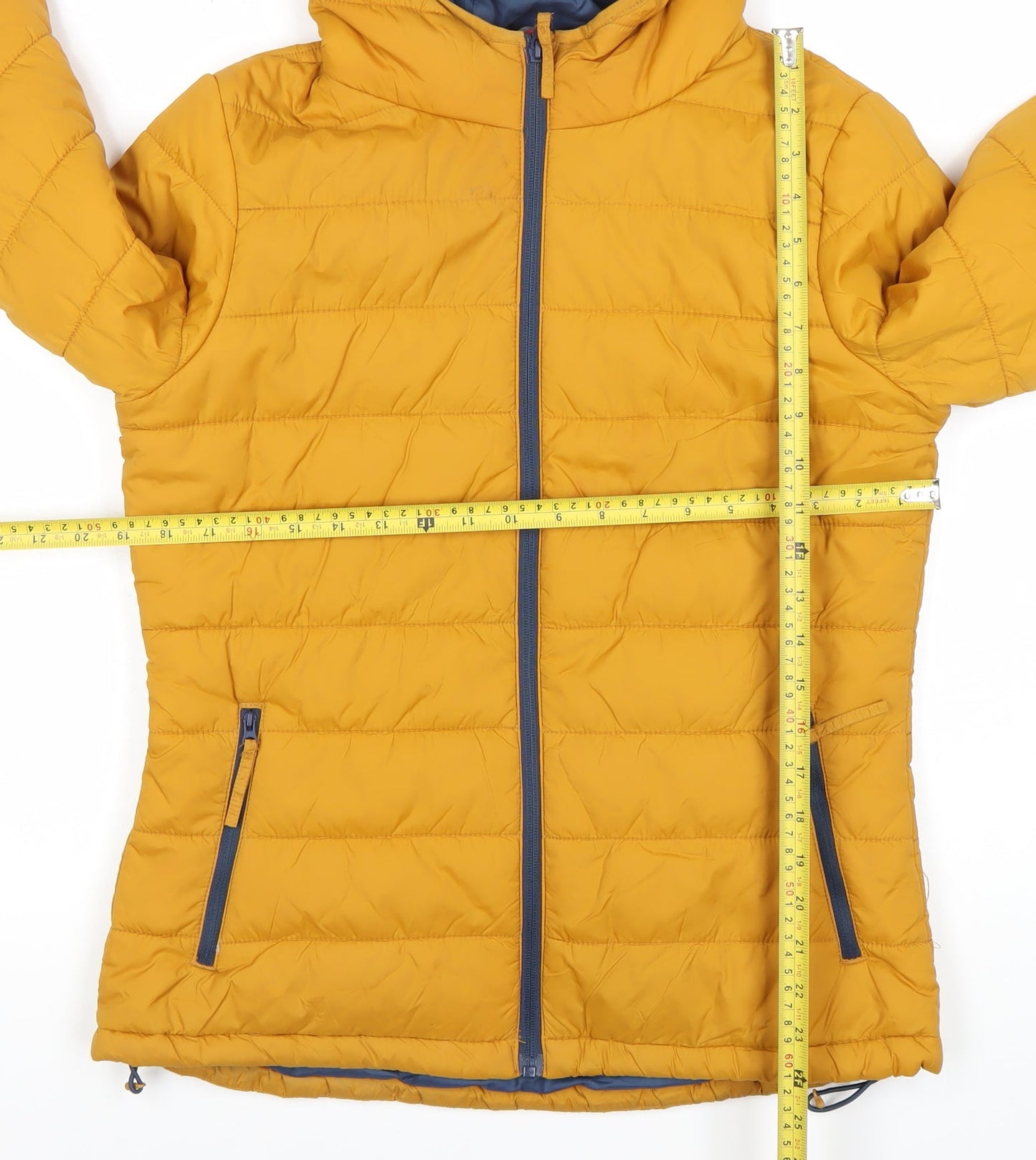 Peter Storm Women’s Yellow Hooded Puffer Jacket Size 10