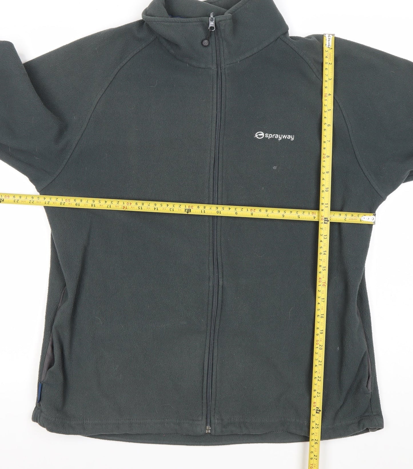 Sprayway Men’s Black Fleece Jacket Size M Full Zip Outdoor Hiking