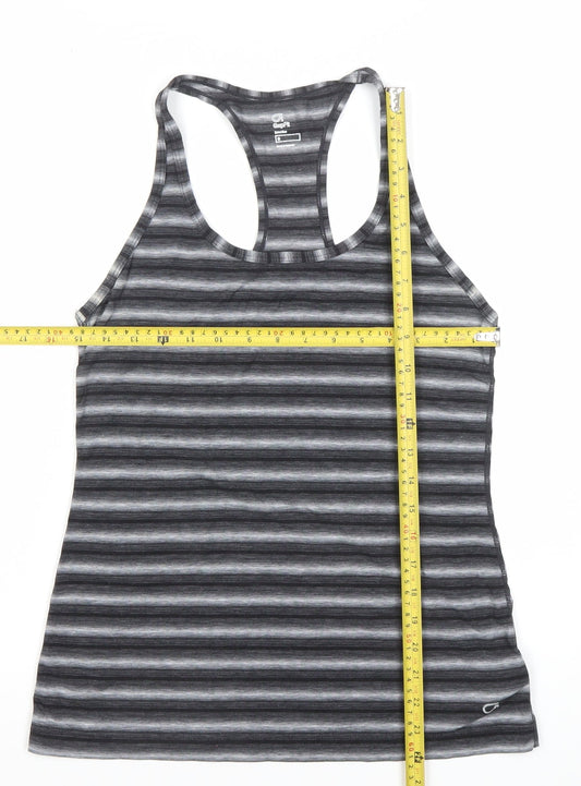 Gap Women’s Grey Striped Racerback Tank Top Slim Fit Size S